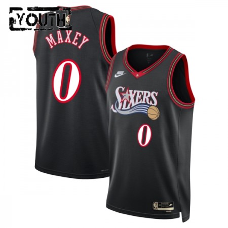 Canotte Bambino Philadelphia 76ers Tyrese Maxey Nike 2025-26 Classic Edition Nero Swingman